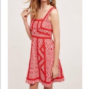 Anthropologie Maeve Emma red dress